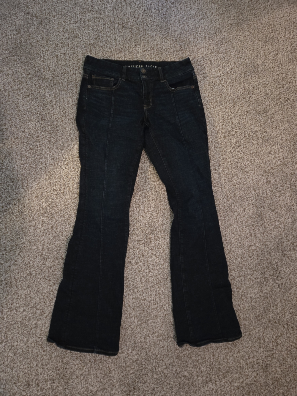 American Eagle Outfitters Curvy Kick Boot Jeans - Blue